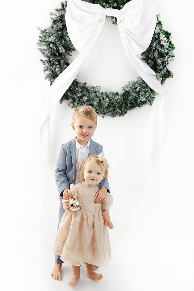 Holiday family portrait session in Manhattan studio