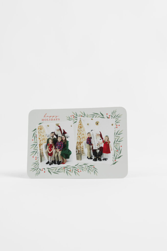 Custom Christmas cards with Santa photos NYC