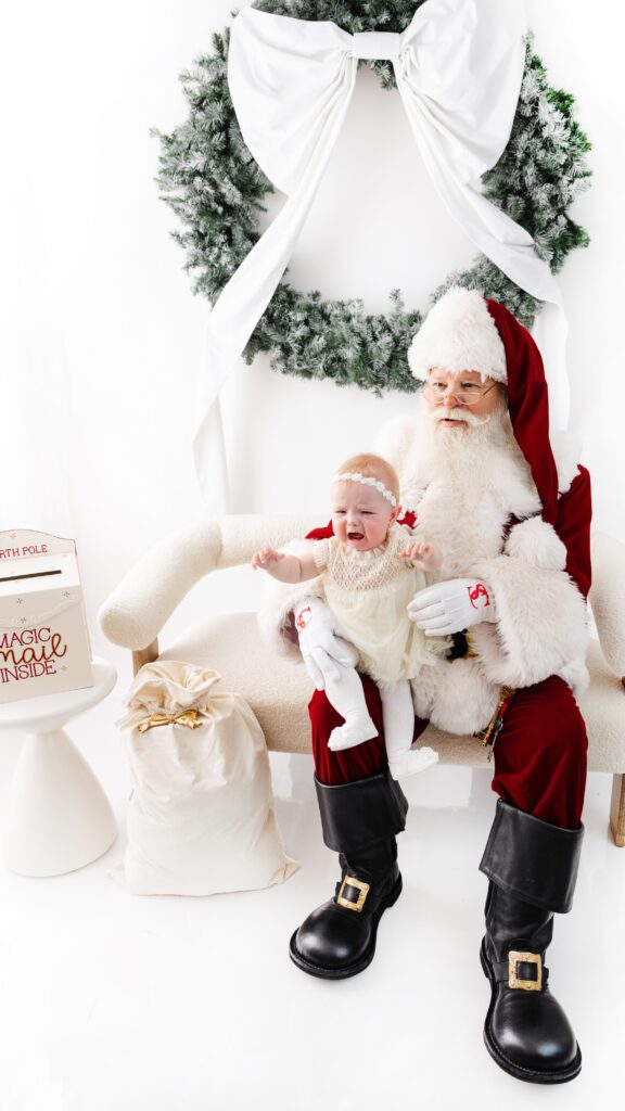 Dusty blue and burgundy velvet set design for NYC holiday family photos at Heirloom by Melissa Photography in NYC