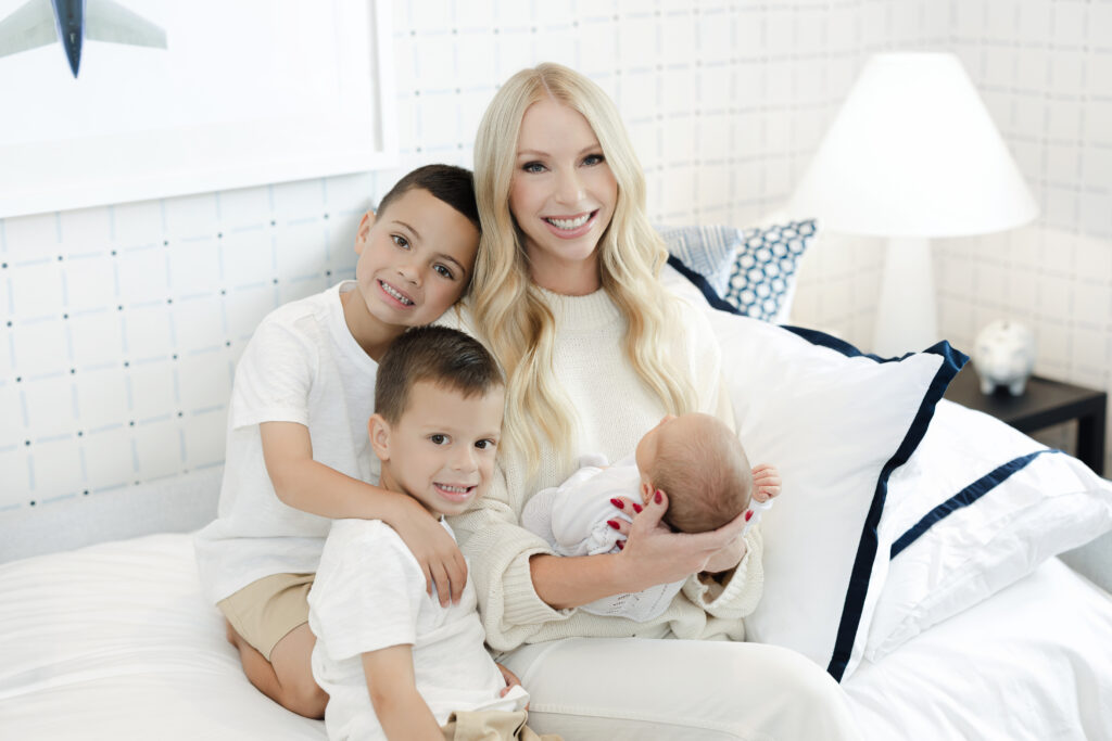 Light-filled newborn family portraits at home in Tribeca