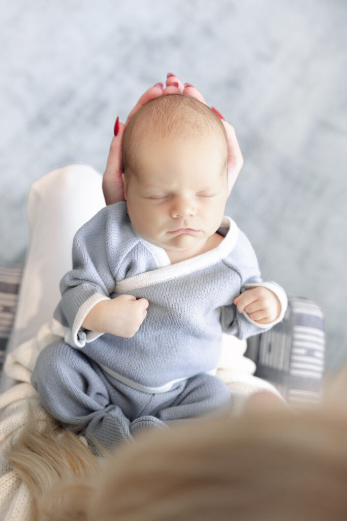 Sleeping baby girl during a Tribeca newborn photography session