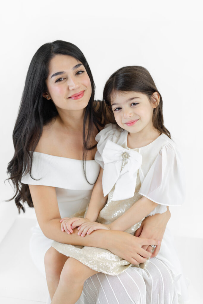 mother and daughter studio photoshoot